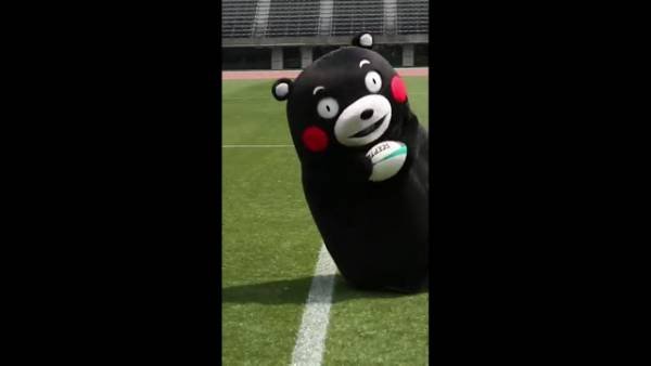 Beloved Kumamoto Mascot Kumamon Tries Playing Rugby, Does About As Well ...